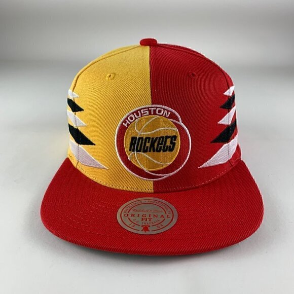 Houston Rockets Mitchell & Ness Hardwood Classics Diamond Cut Snapback Hat New - Picture 2 of 5